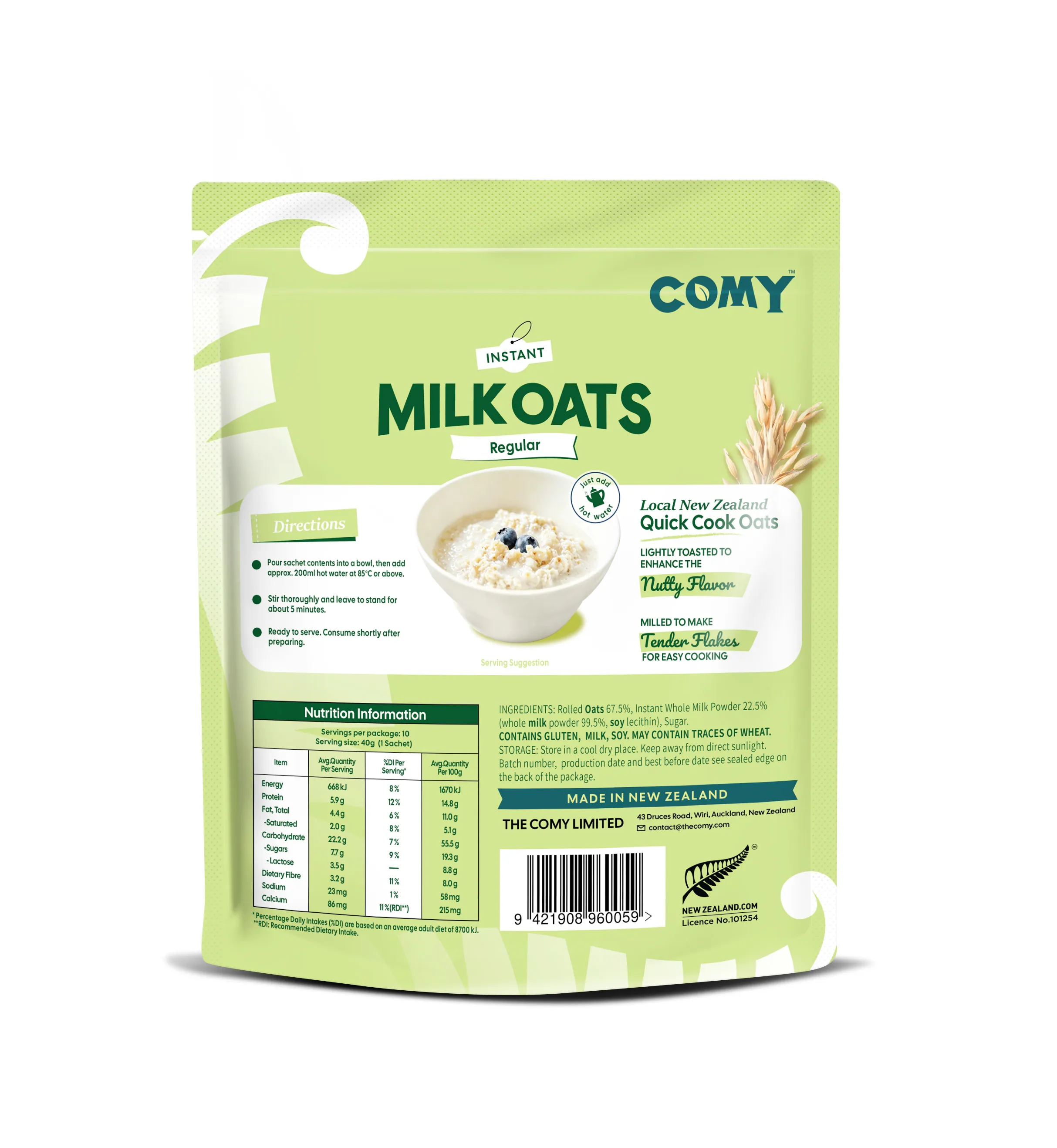 Classic Milk Oats package showing front and product information